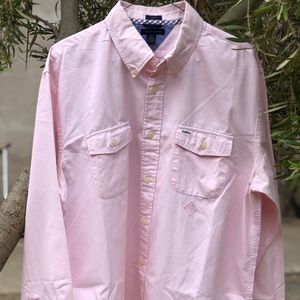VTG Tommy Hilfiger Trim Fit Dress Shirt, Size L